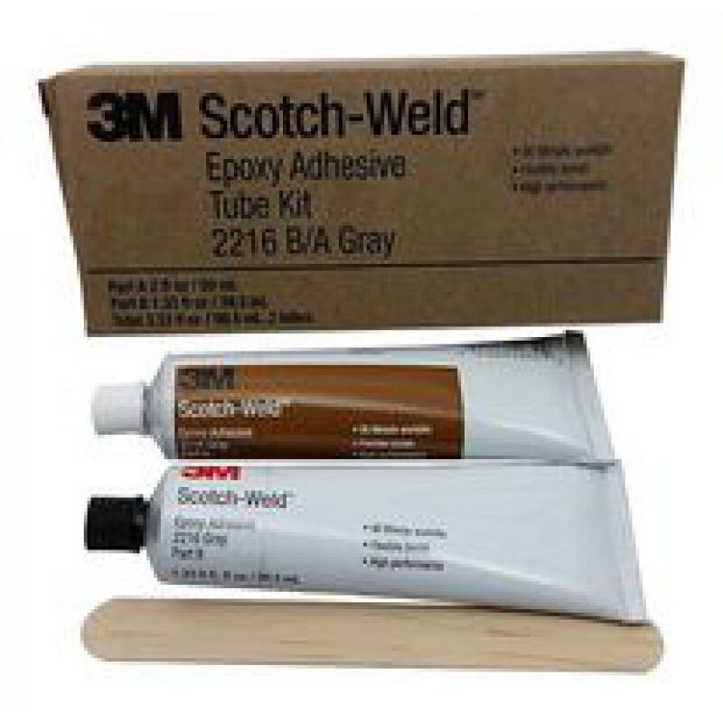 3M 3M 2216 B/A GRAY - Adhesive, High-Peel/Sheer, Epoxy, Grey, Room Temperature, Tube, 3.33 fl.oz (US)
